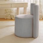 Alyssa Striped Linen Rolling Desk Chair