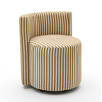 Alyssa Striped Linen Rolling Desk Chair