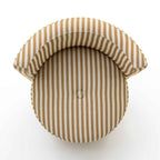 Alyssa Striped Linen Rolling Desk Chair