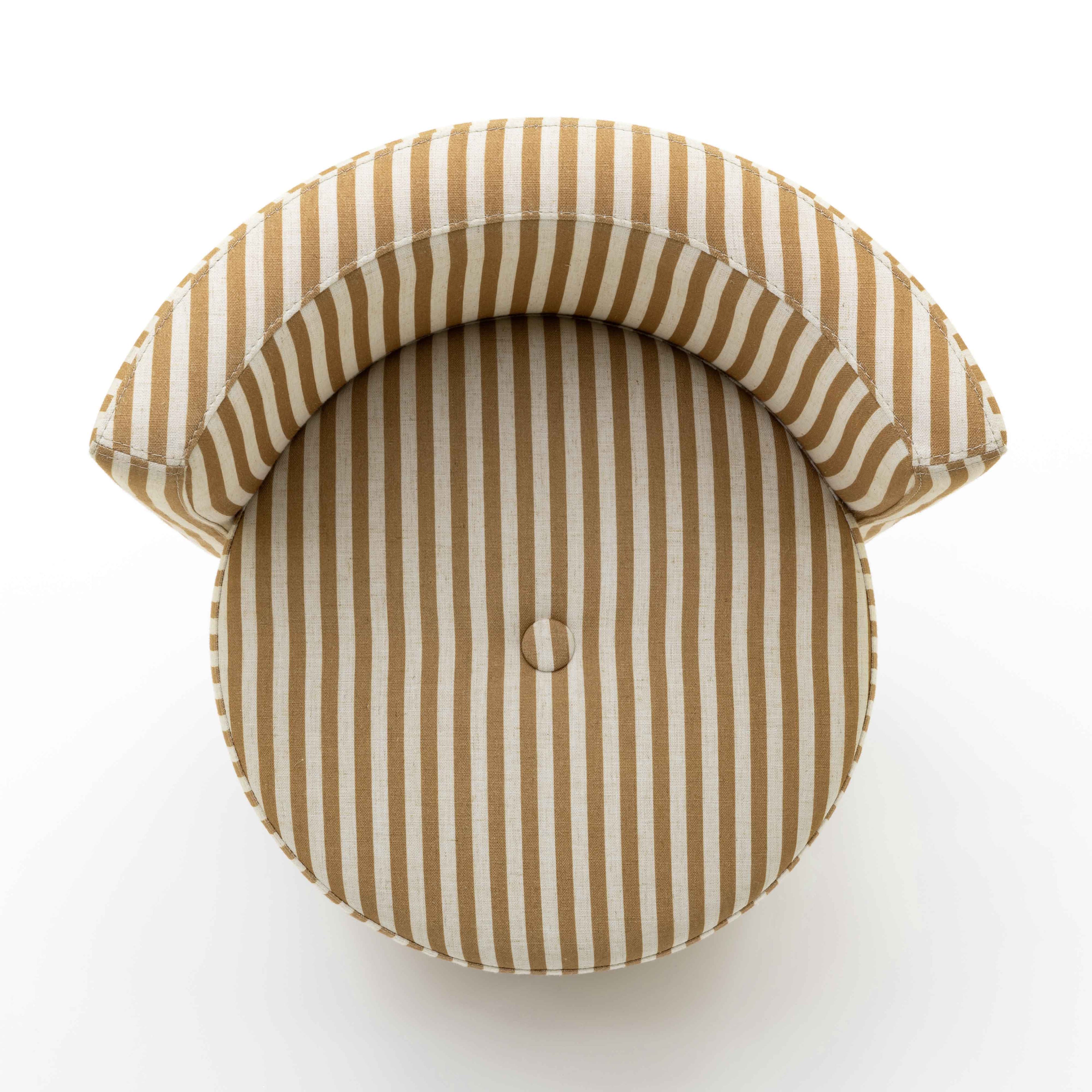 Alyssa Striped Linen Rolling Desk Chair