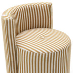 Alyssa Striped Linen Rolling Desk Chair