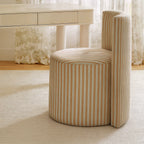 Alyssa Striped Linen Rolling Desk Chair
