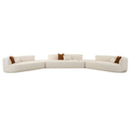 Fickle 5-Piece Cream Boucle Modular Sectional