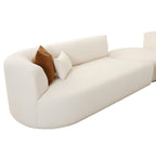 Fickle 5-Piece Cream Boucle Modular Sectional