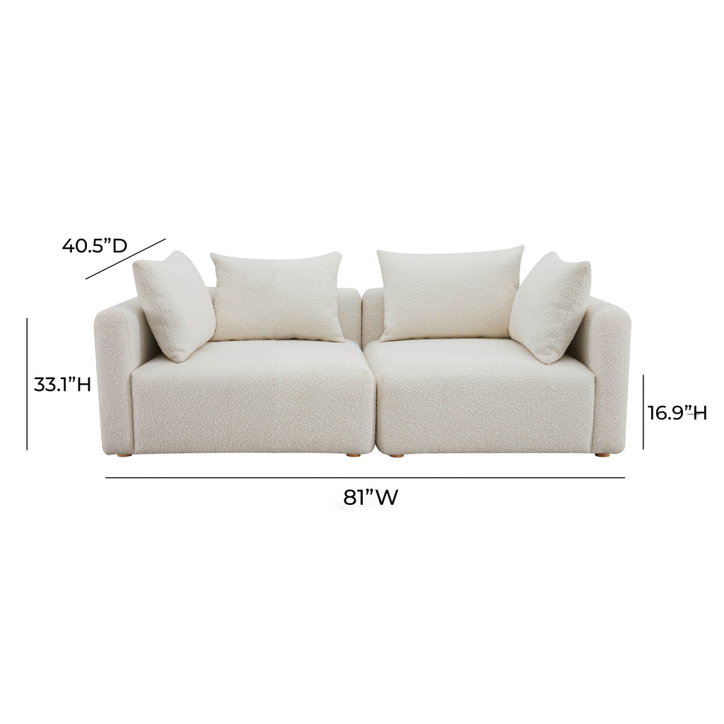 Hangover 81 Cream Boucle Loveseat