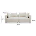 Hangover 81 Cream Boucle Loveseat