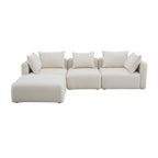 Hangover 4-Piece Cream Boucle Modular Sectional