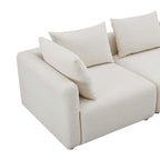 Hangover 4-Piece Cream Boucle Modular Sectional