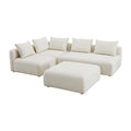 Hangover 4-Piece Cream Boucle Modular Chaise Sectional
