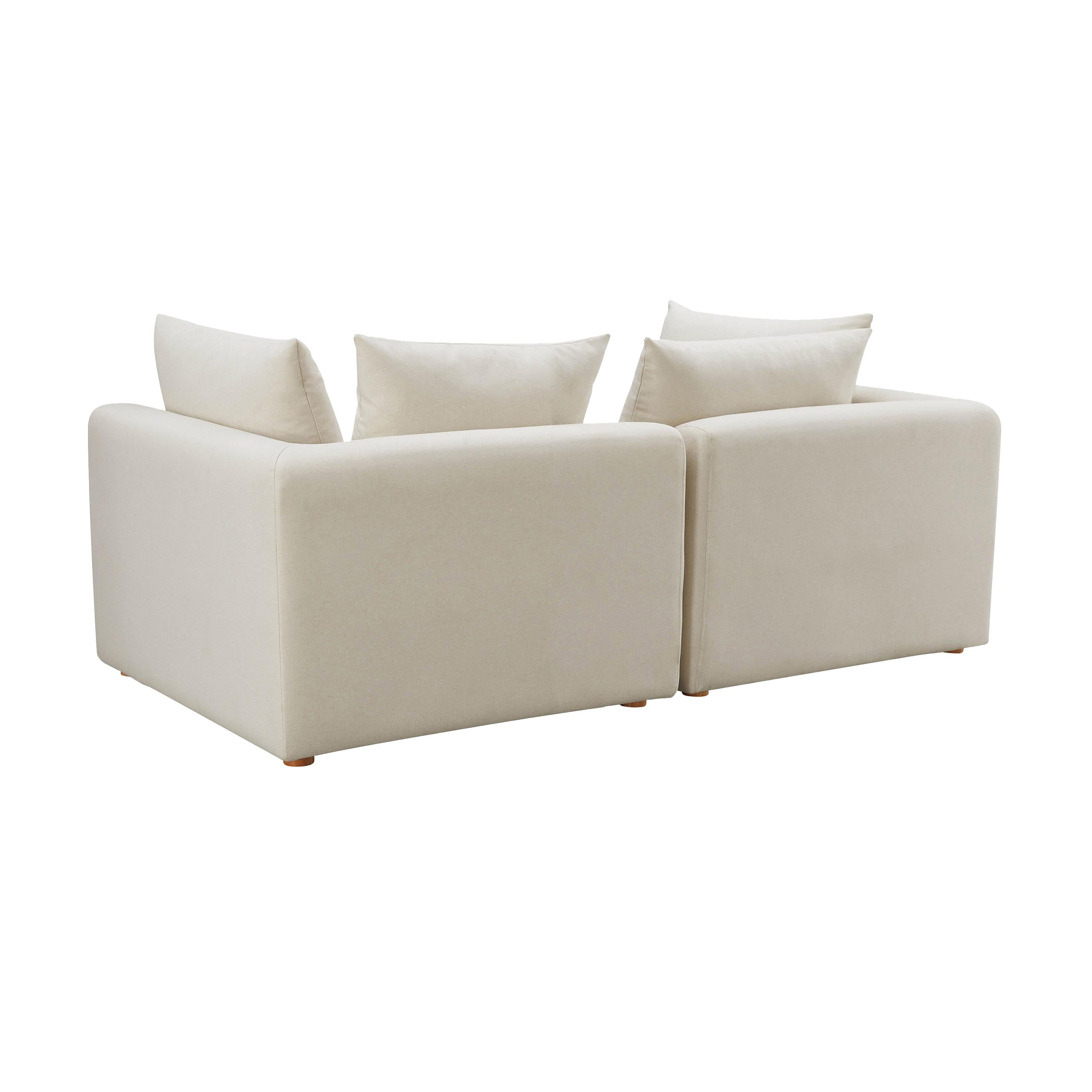 Hangover 81 Cream Performance Linen Loveseat