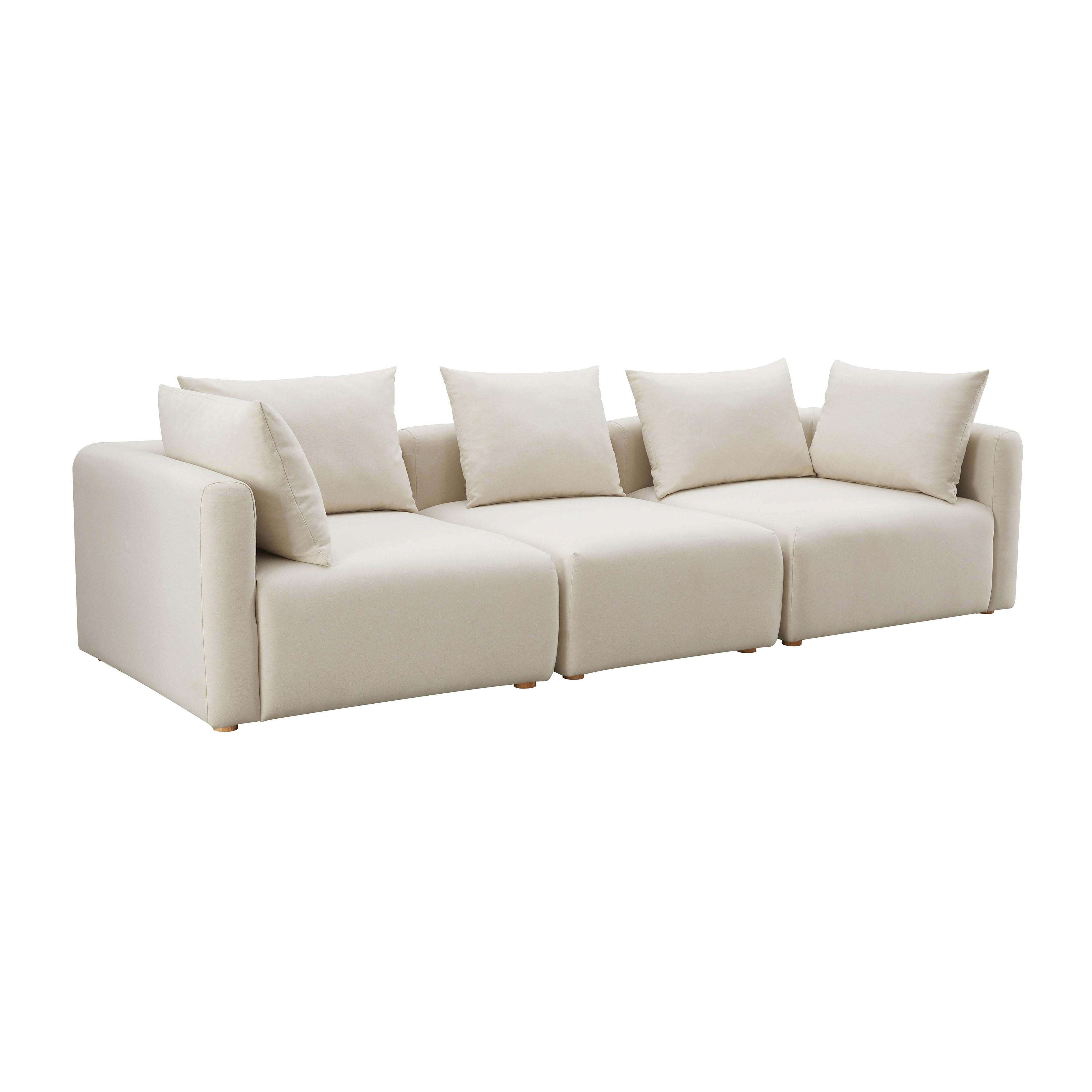 Hangover 112.5 Cream Performance Linen Sofa