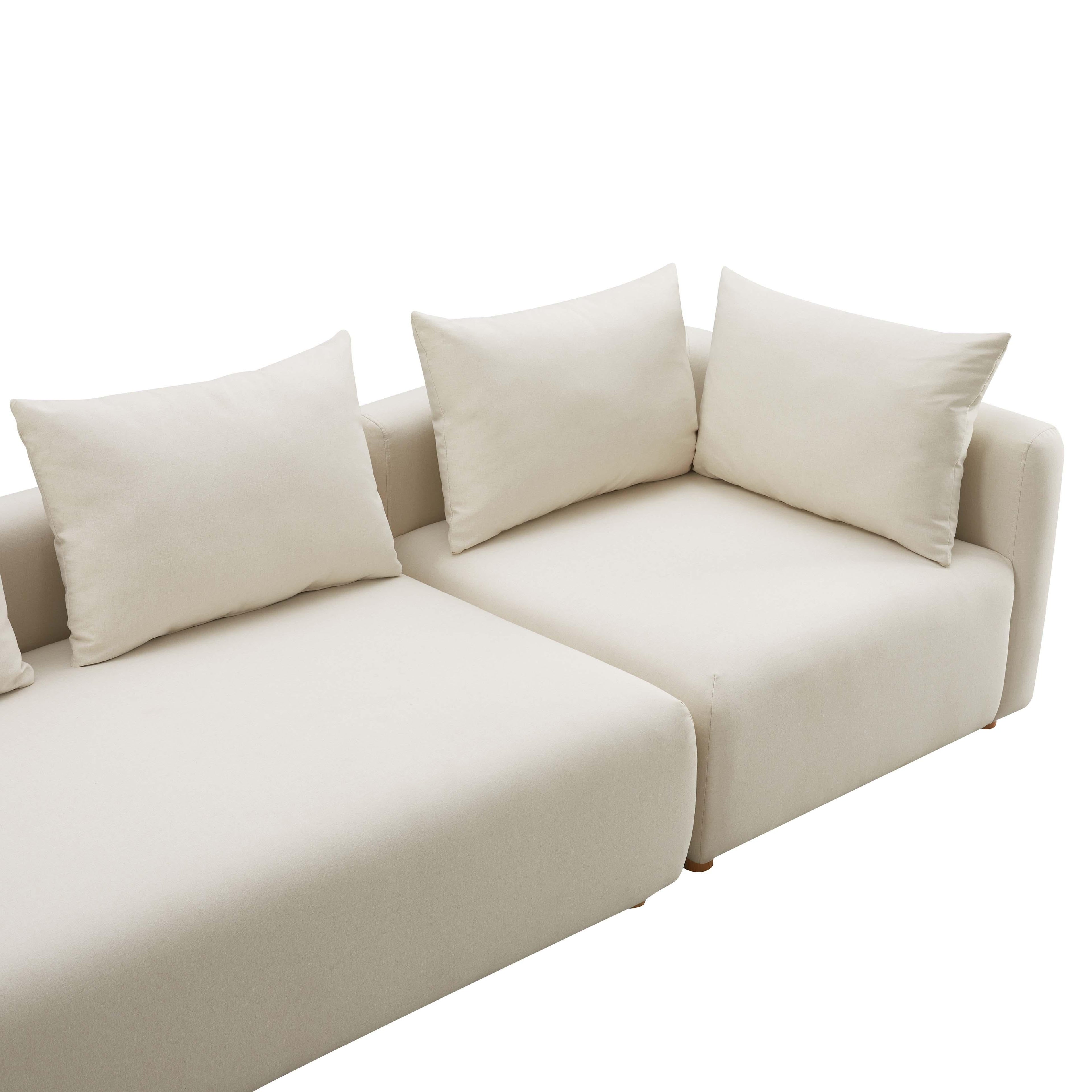 Hangover 145 Cream Performance Linen Long Sofa