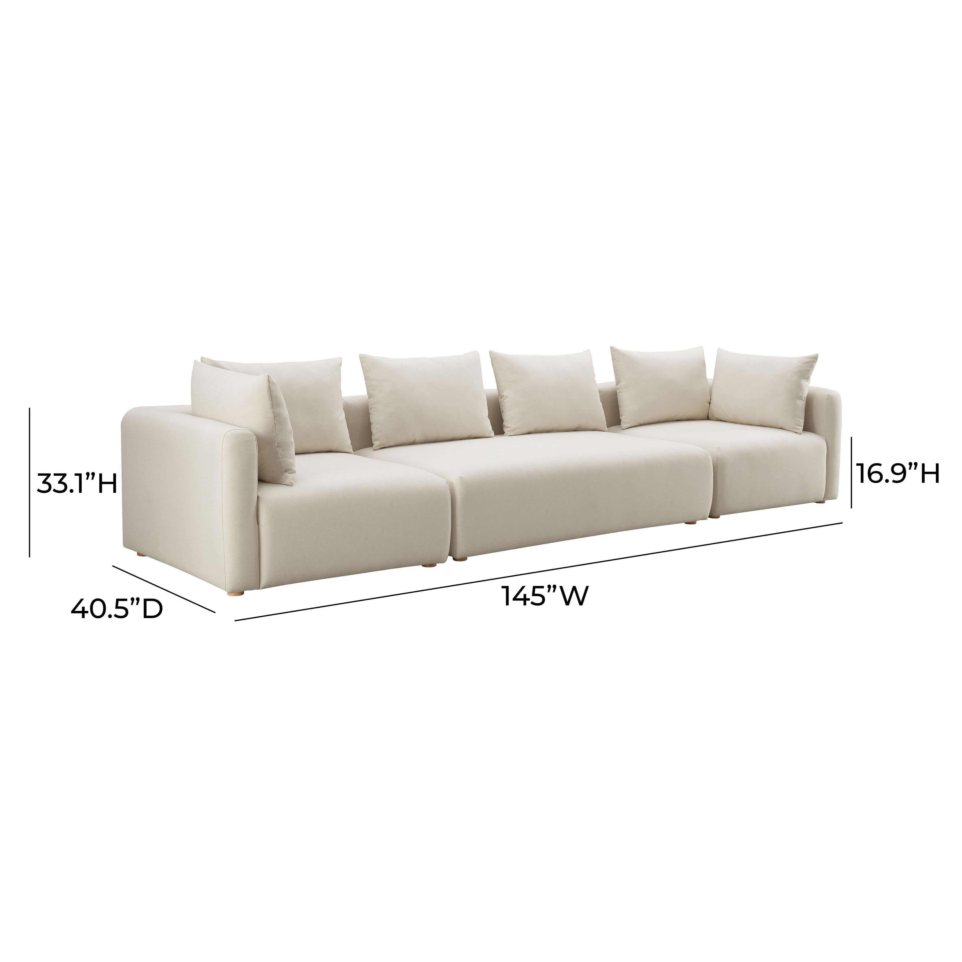 Hangover 145 Cream Performance Linen Long Sofa