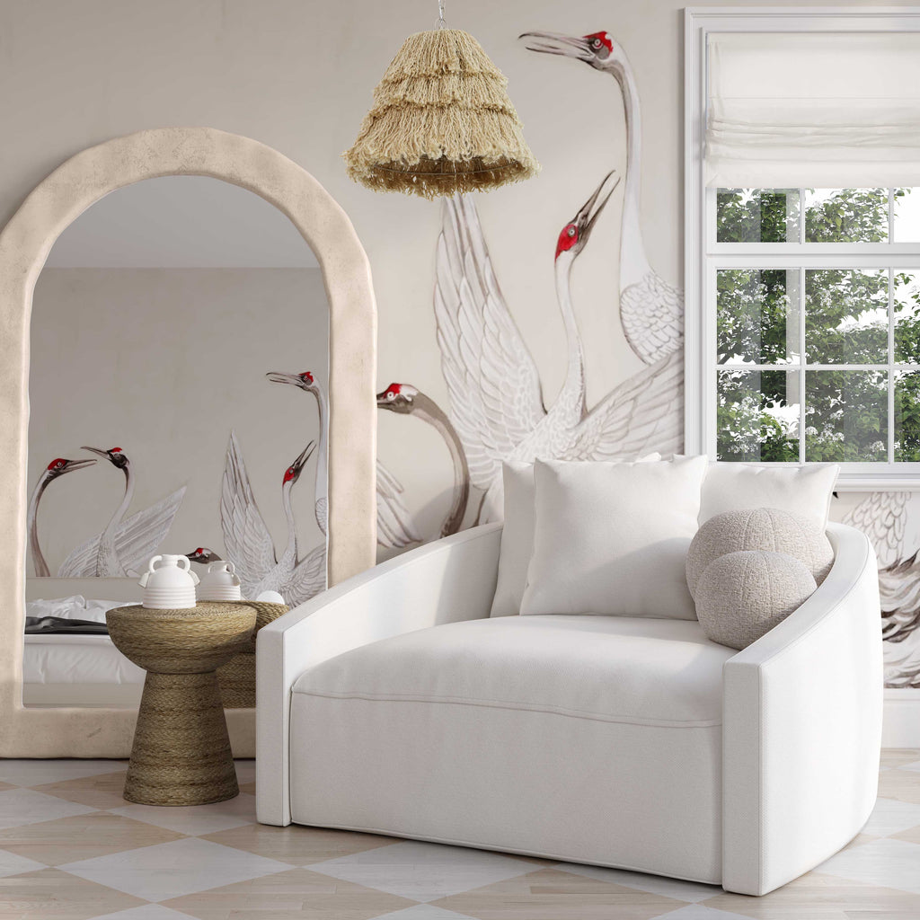 Hanim 54 Cream Performance Fabric Daybed