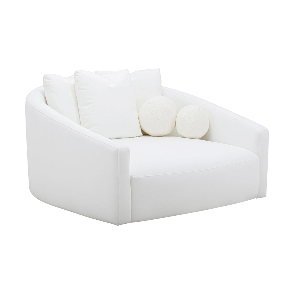 Hanim 54 Cream Performance Fabric Daybed