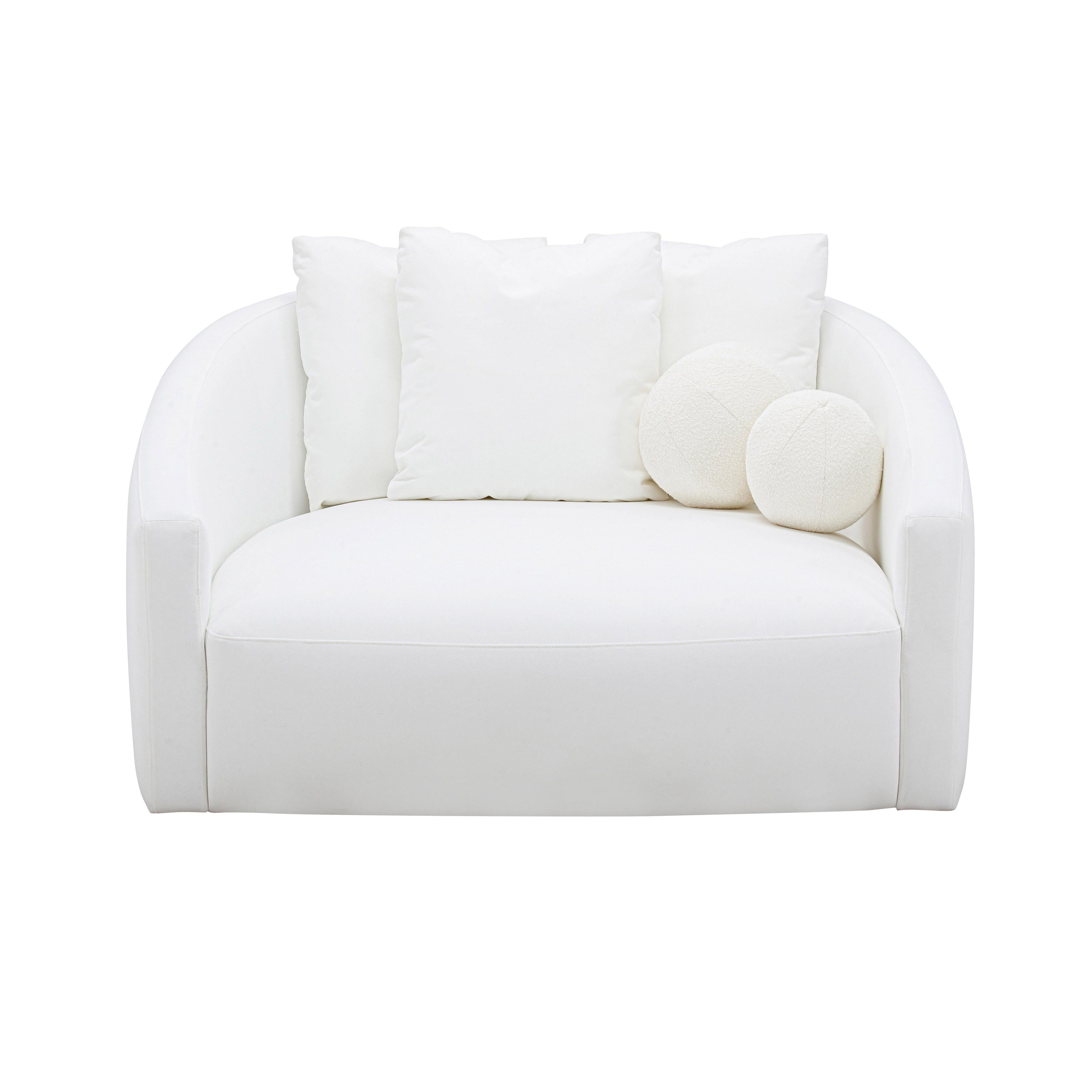 Hanim 54 Cream Performance Fabric Daybed