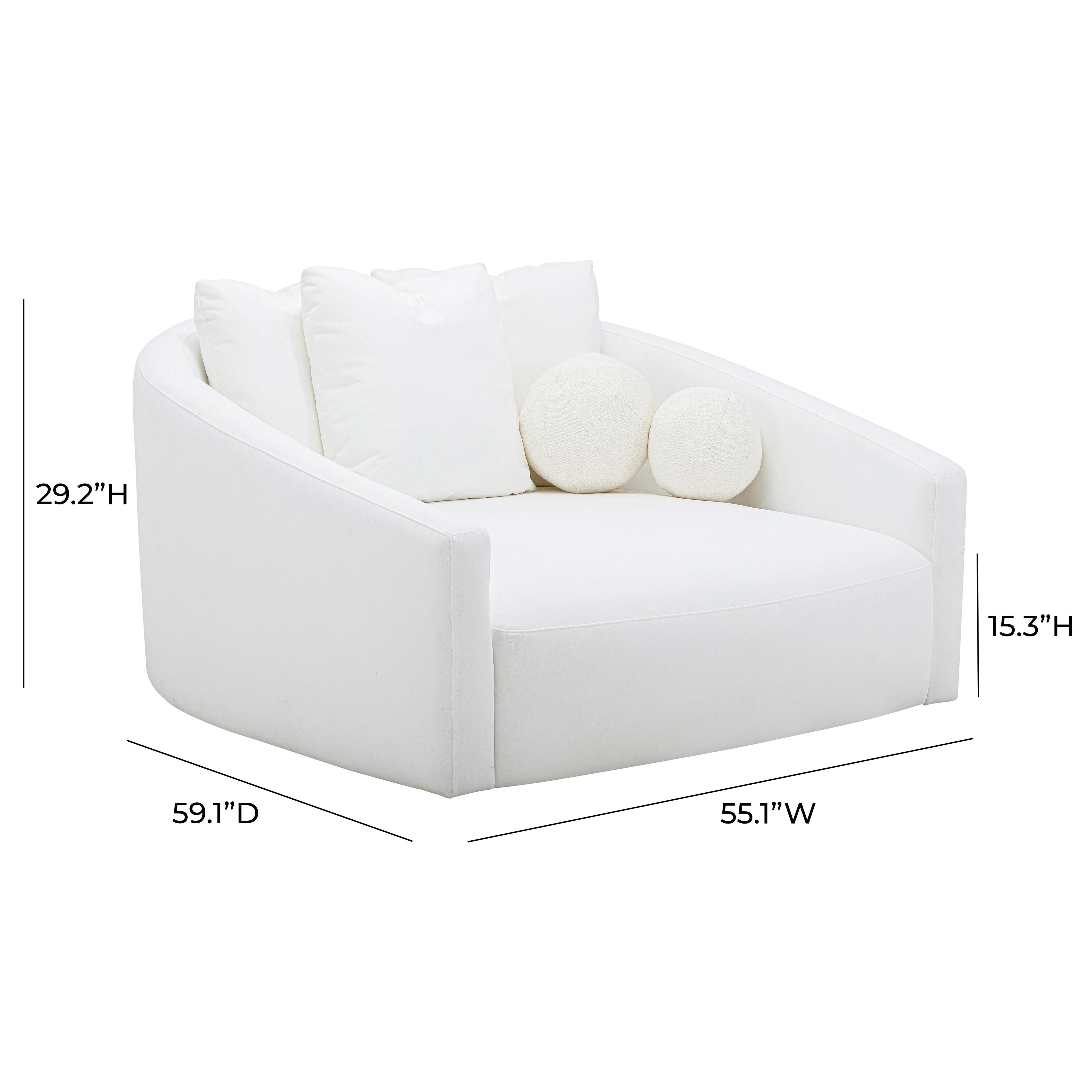 Hanim 54 Cream Performance Fabric Daybed