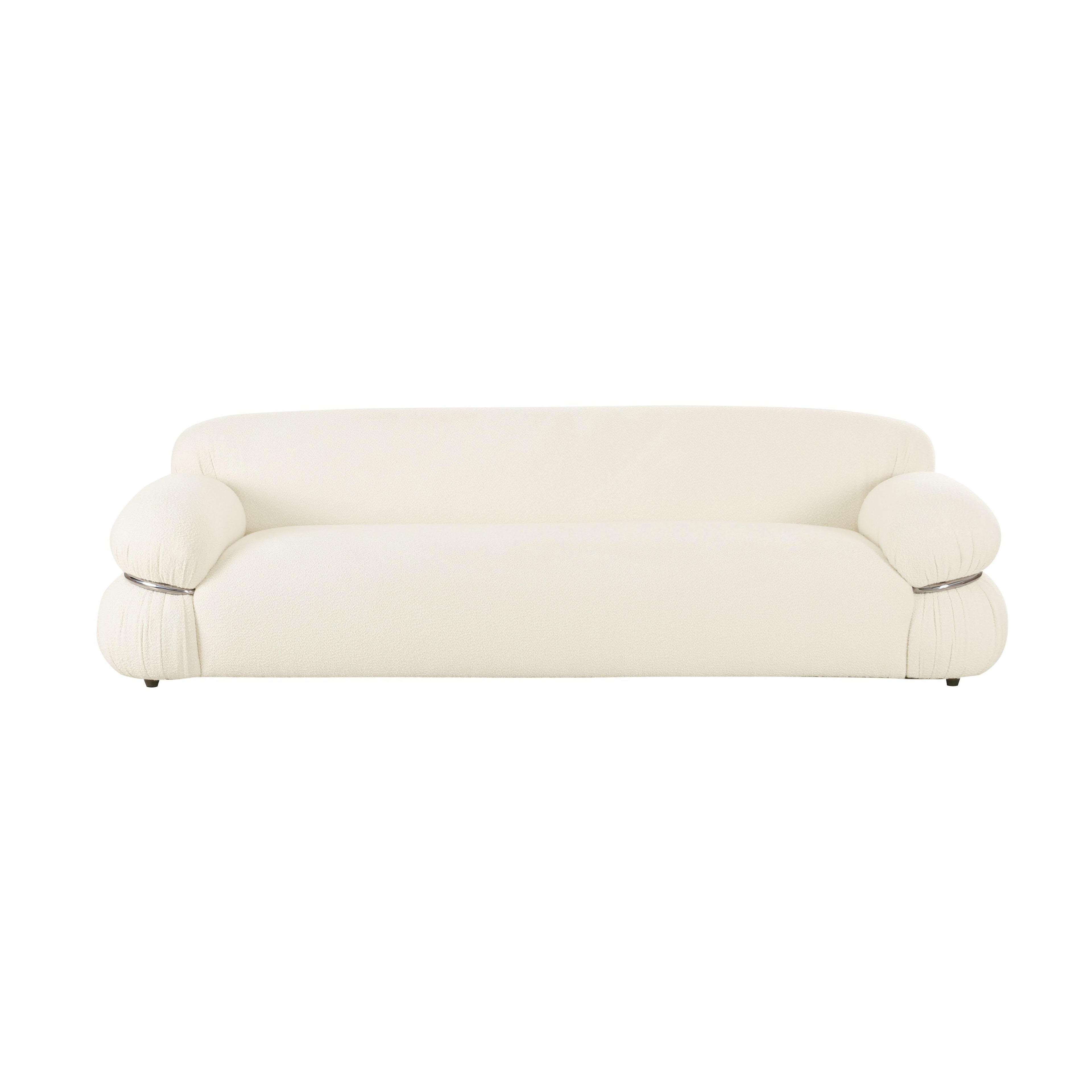 Leyla 98 Cream Boucle Sofa