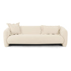 Lou 91 Sandstone Textured Fabric Sofa