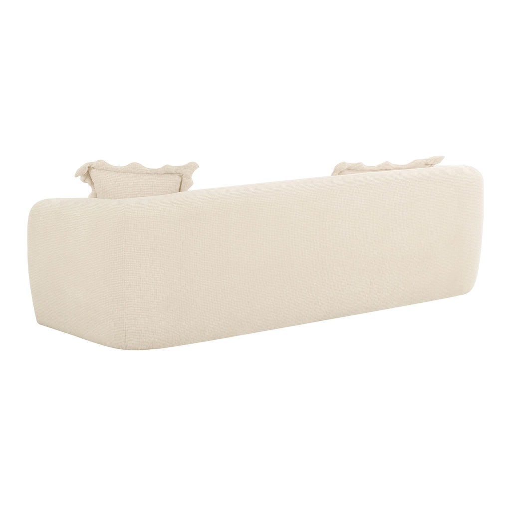 Lou 91 Sandstone Textured Fabric Sofa