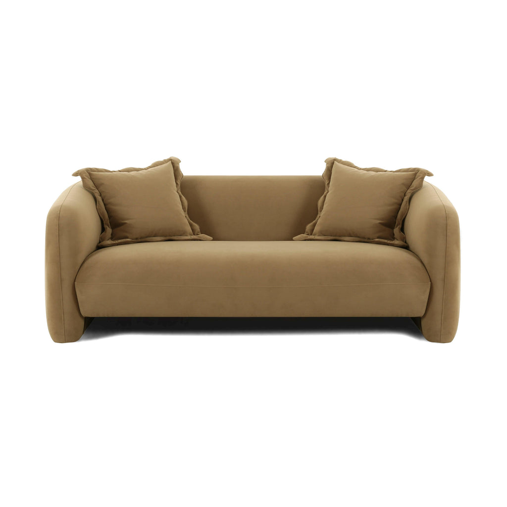Lou 71.5 Cafe Au Lait Performance Velvet Loveseat