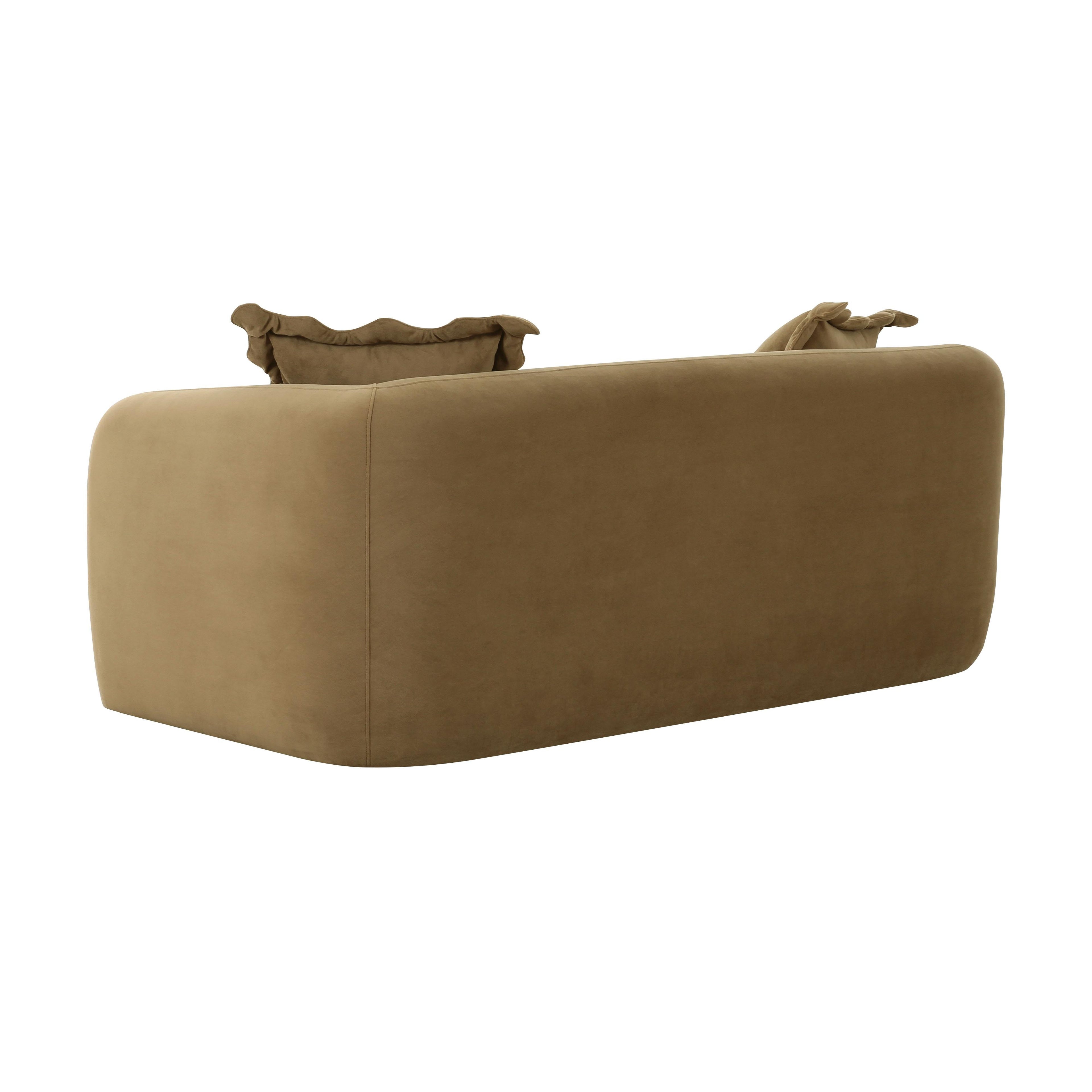 Lou 71.5 Cafe Au Lait Performance Velvet Loveseat