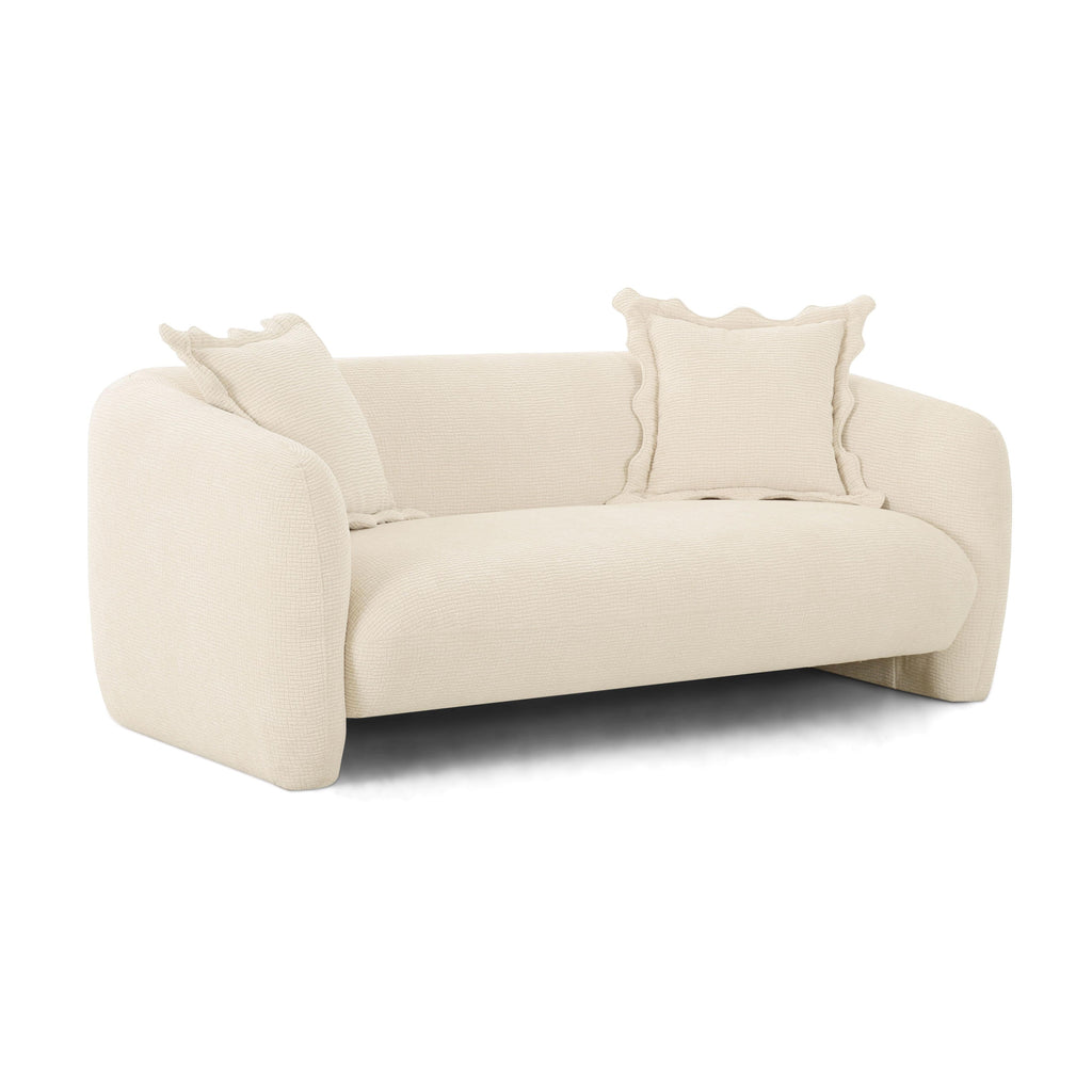 Lou 71.5 Sandstone Textured Fabric Loveseat