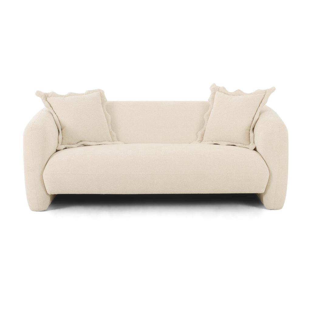 Lou 71.5 Sandstone Textured Fabric Loveseat