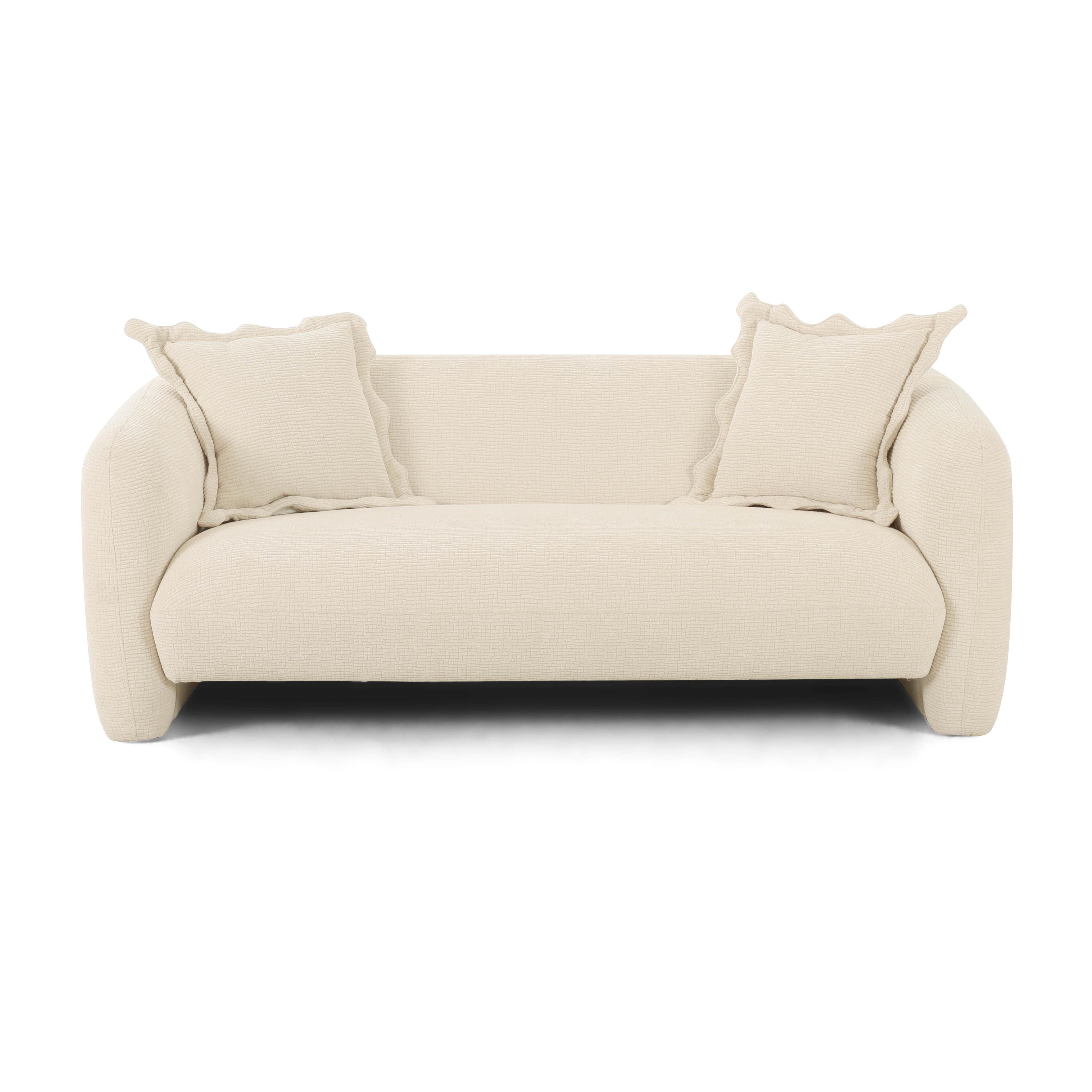 Lou 71.5 Sandstone Textured Fabric Loveseat