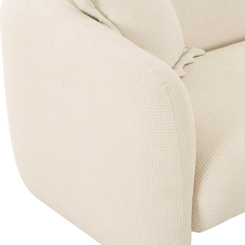 Lou 71.5 Sandstone Textured Fabric Loveseat