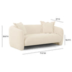 Lou 71.5 Sandstone Textured Fabric Loveseat