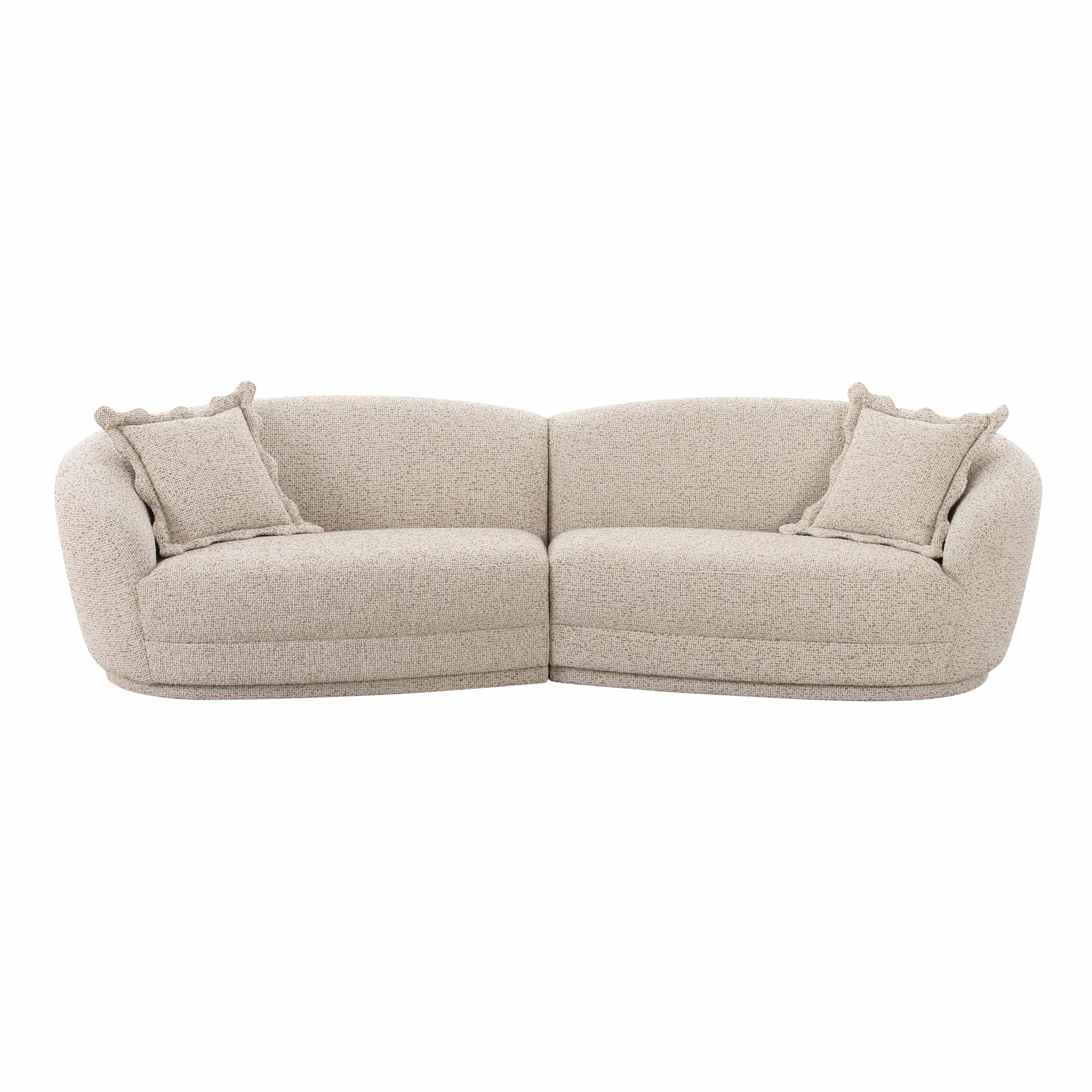 Marion 2-Piece Two-Tone Textured Boucle Sectional