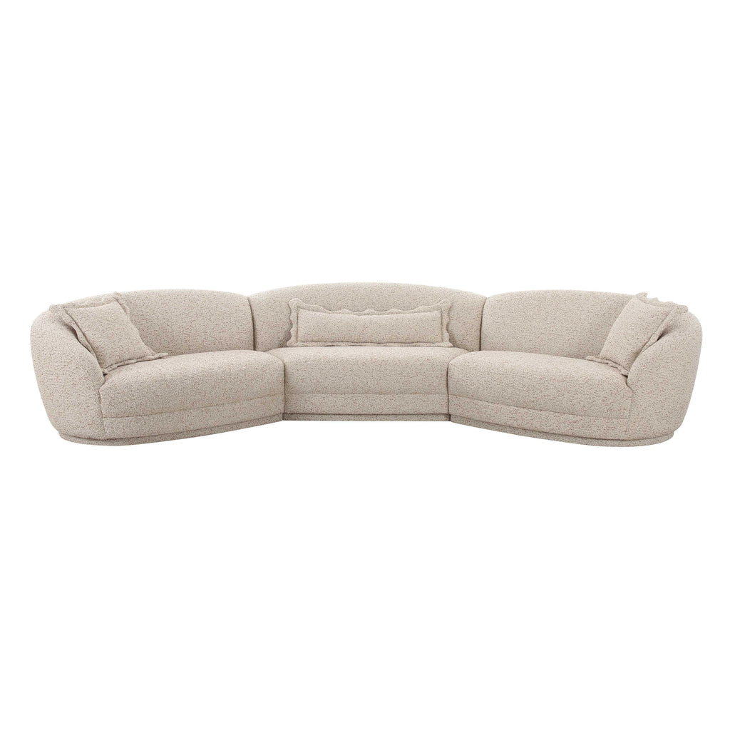 Marion 3-Piece Two-Tone Textured Boucle Sectional