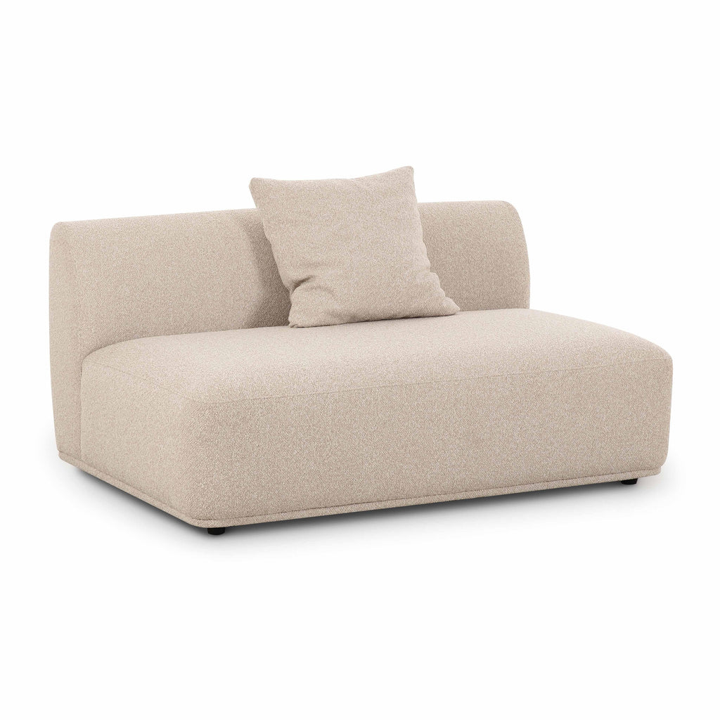 Sylvie 54 Cream Boucle Armless Loveseat