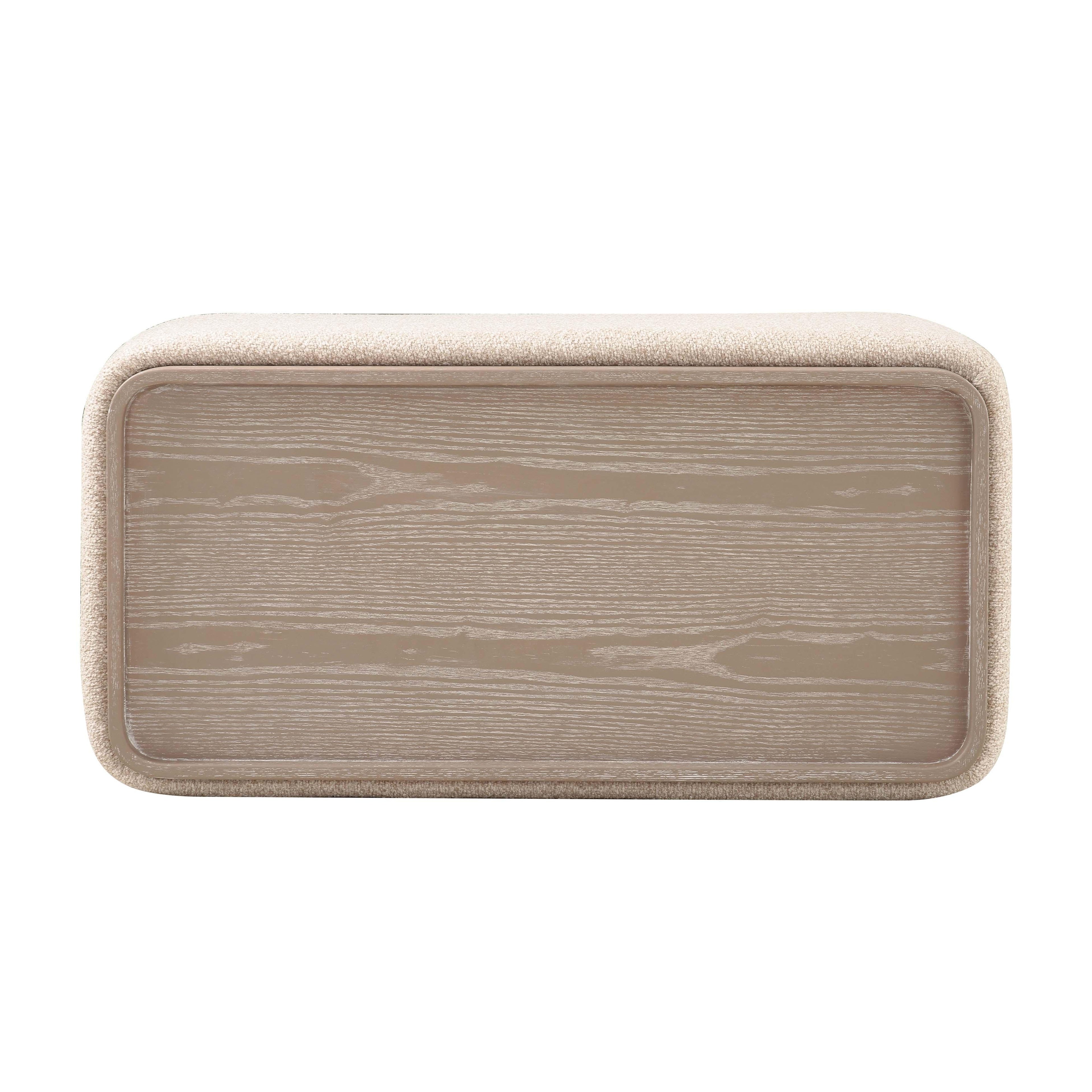 Sylvie Cream Boucle Ottoman Table