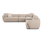 Sylvie 6-Piece Cream Boucle Large Sectional