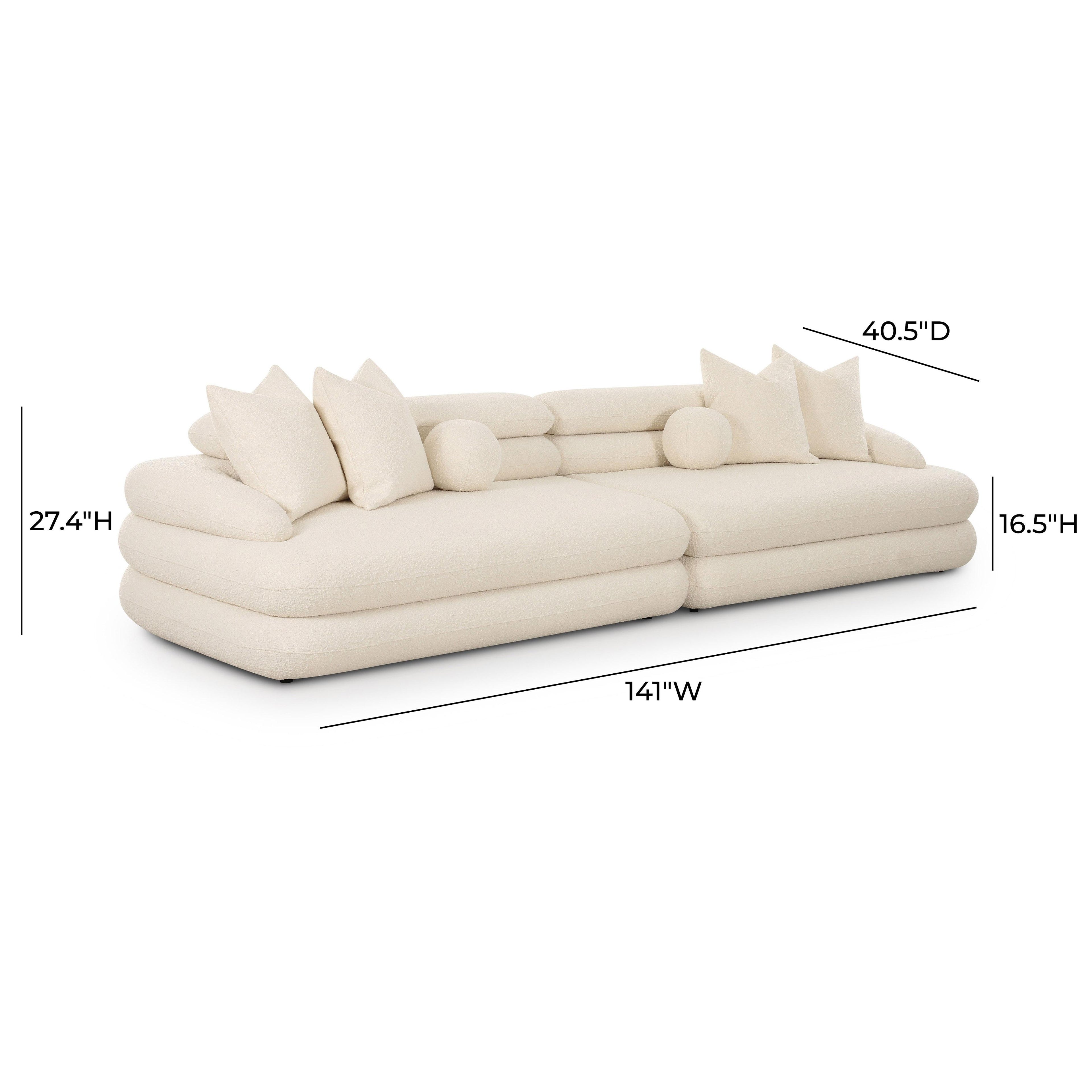 Lulu 141 Cream Boucle Sofa