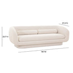 Simone 96 Cream Boucle Sofa
