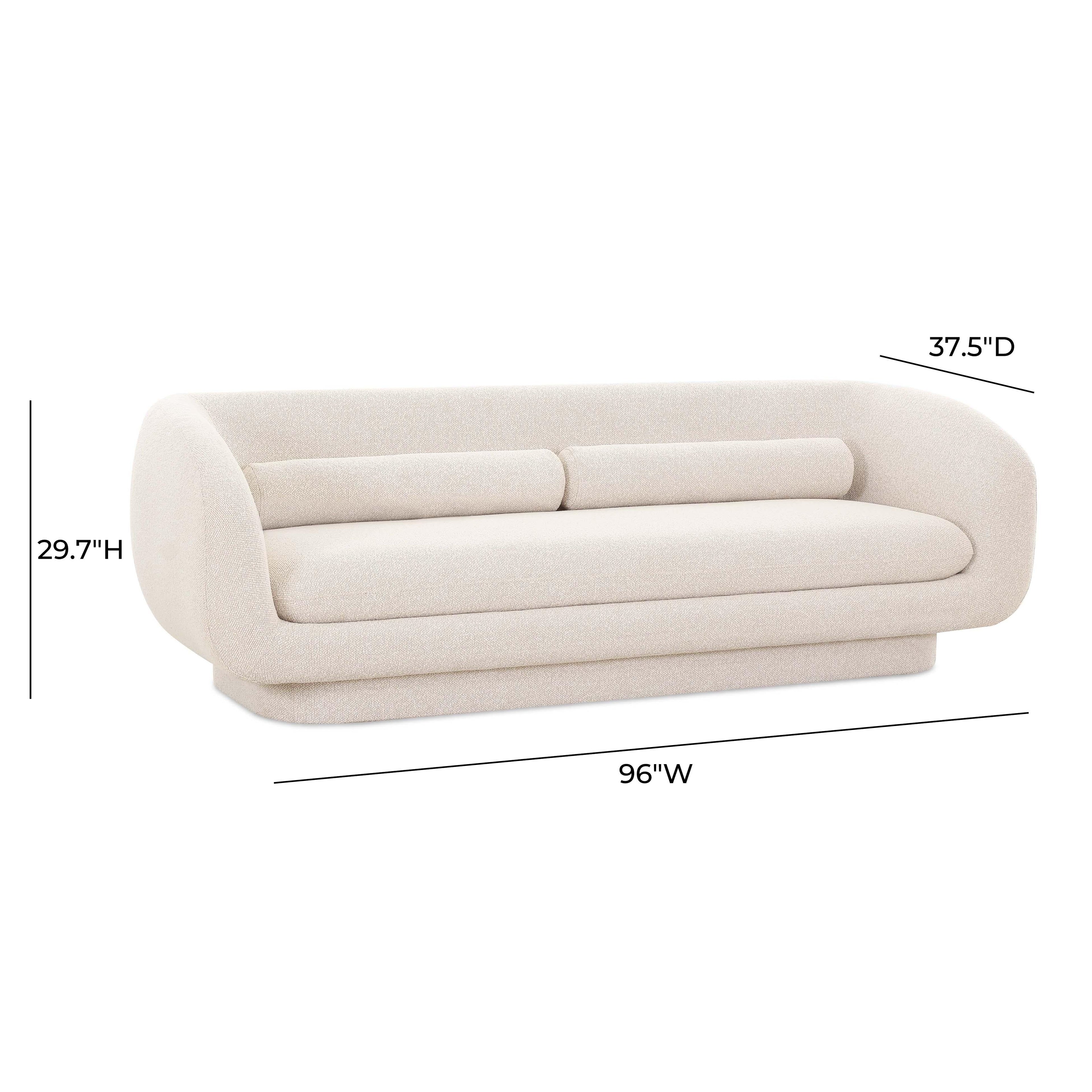 Simone 96 Cream Boucle Sofa