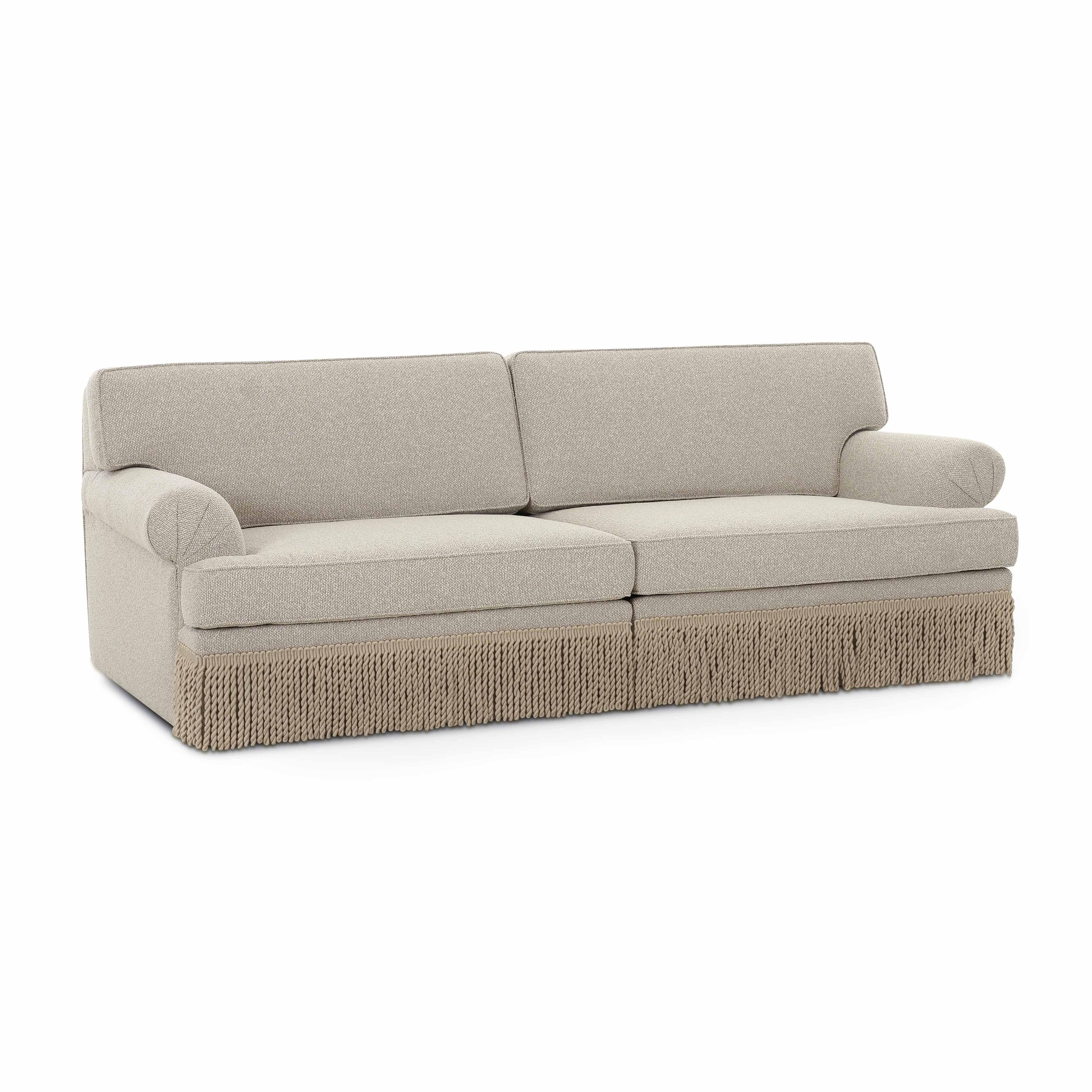 Yvette 92 Warm Grey Boucle Sofa