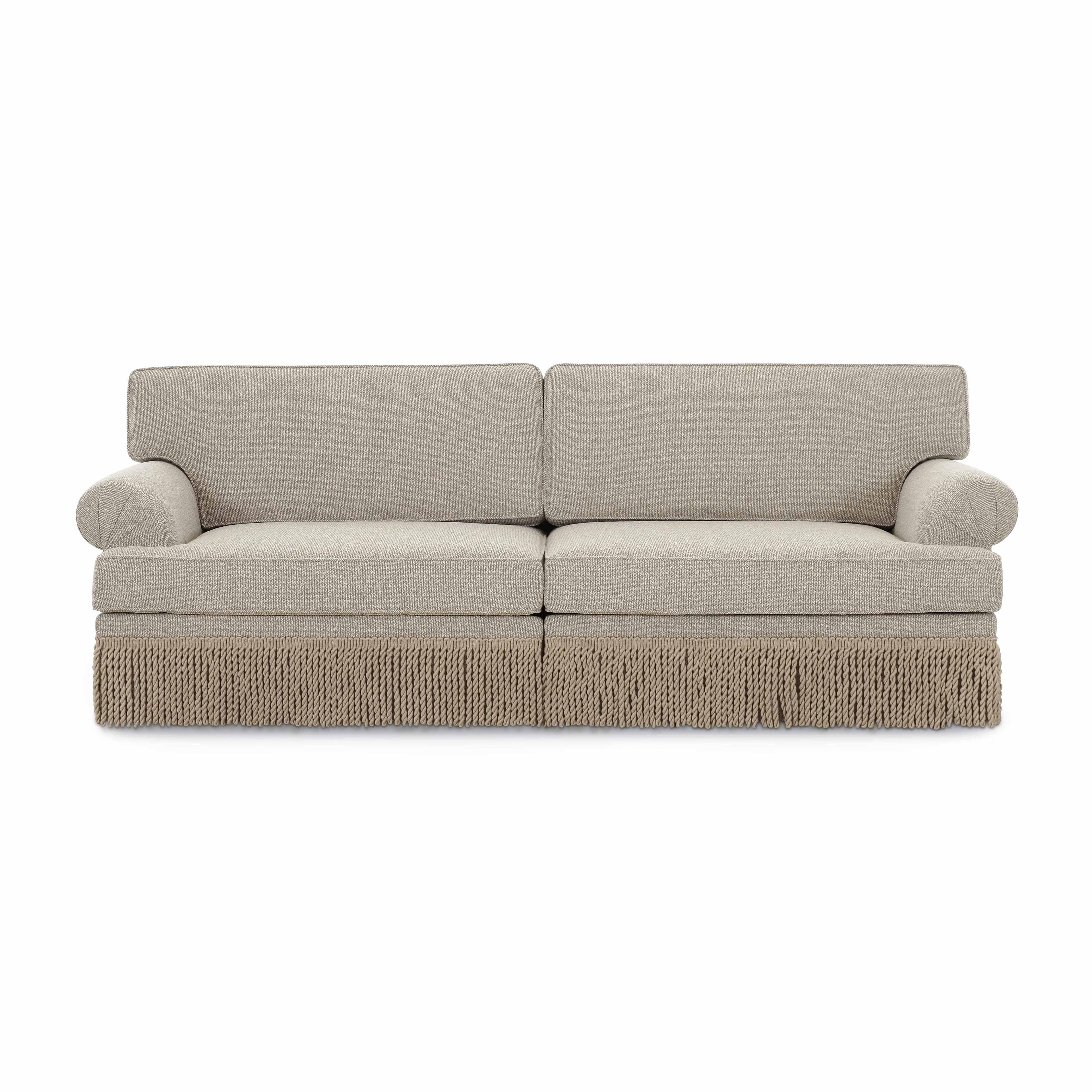 Yvette 92 Warm Grey Boucle Sofa