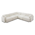 Travie 5-Piece Sand Upcycled Linen Modular L-Sectional