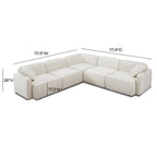 Travie 5-Piece Sand Upcycled Linen Modular L-Sectional