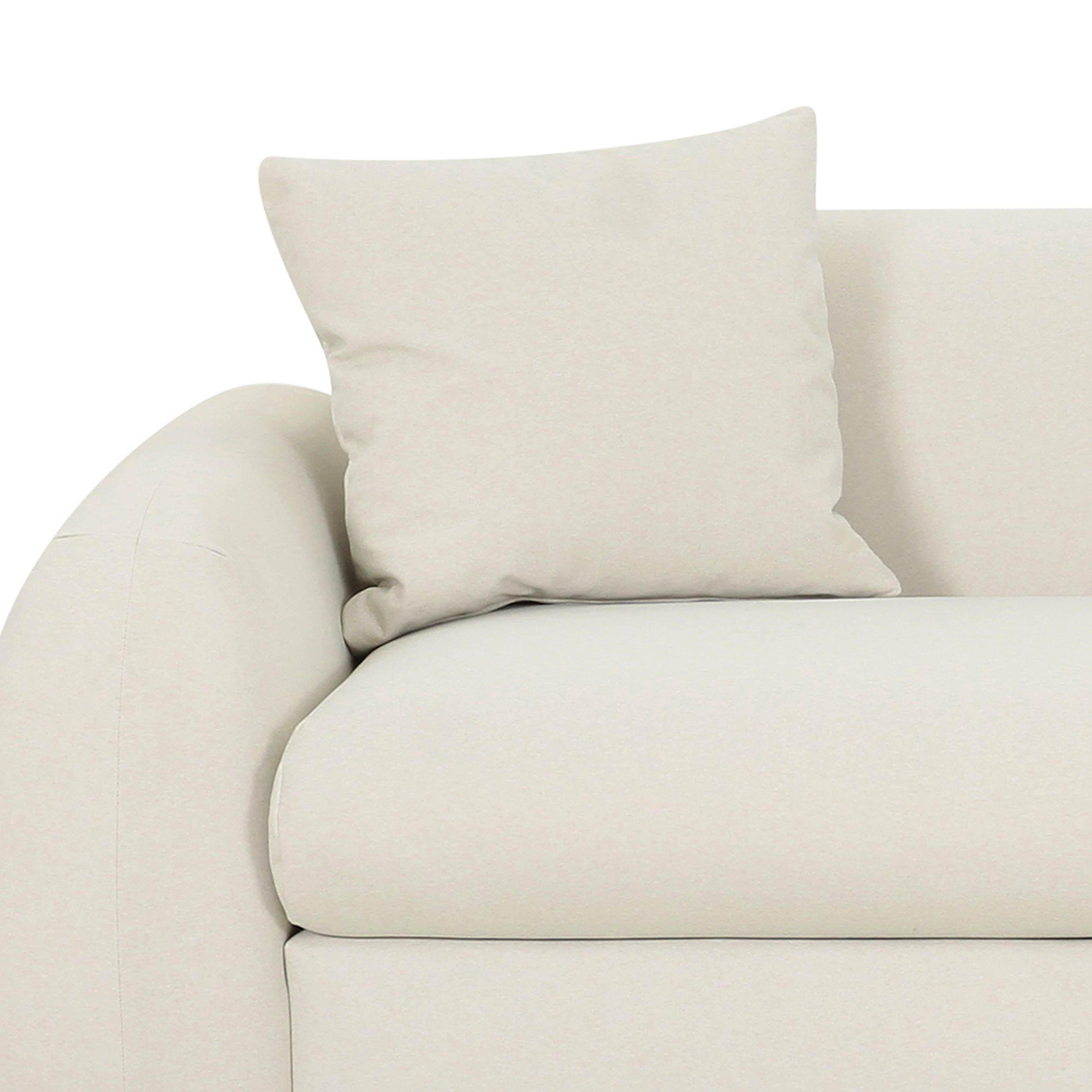 Kourtney 100 Cream Faux Mohair Sofa