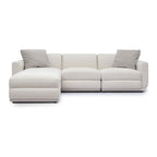 Perry 4-Piece Cream Chenille Modular Sectional