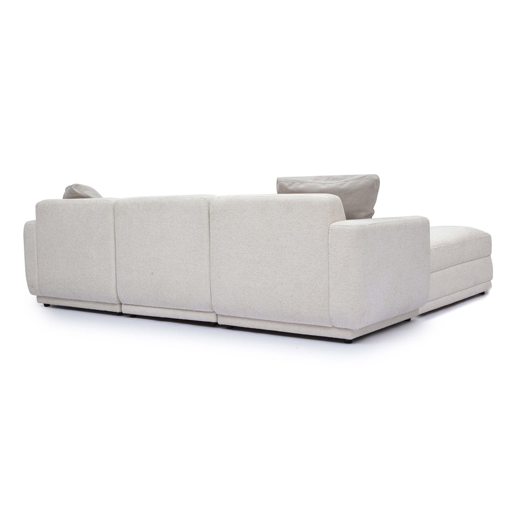 Perry 4-Piece Cream Chenille Modular Sectional