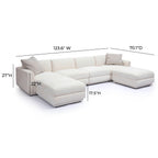 Perry 6-Piece Cream Chenille Modular U-Sectional