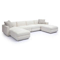 Perry 6-Piece Cream Chenille Modular U-Sectional