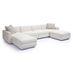 Perry 6-Piece Cream Chenille Modular U-Sectional
