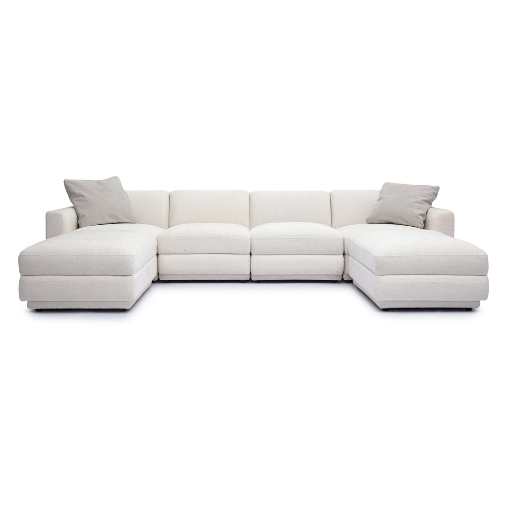 Perry 6-Piece Cream Chenille Modular U-Sectional
